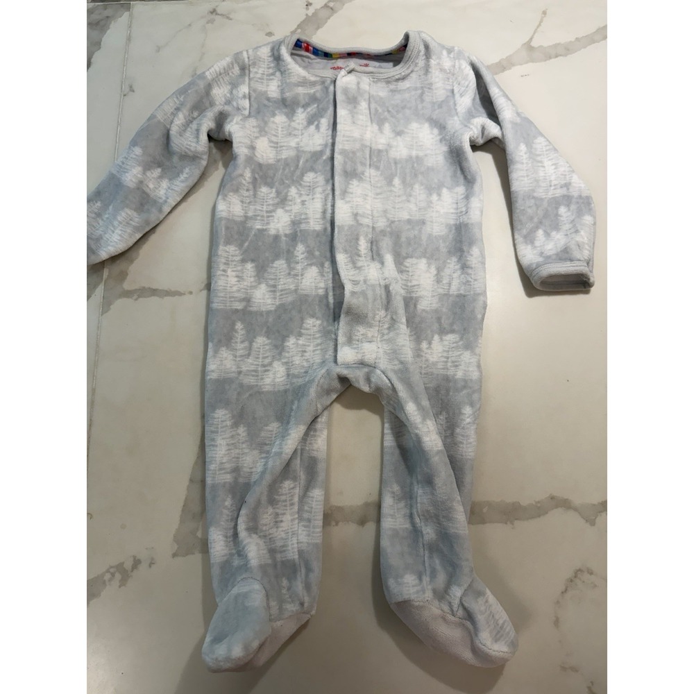 Magnetic Me Baby Sleeper Pajama Birch Trees White Gray Forest 3-6 Months